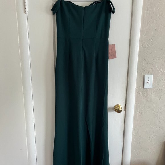 BHLDN Rossi Crepe Maxi Dress - Emerald - Picture 4 of 8